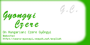 gyongyi czere business card